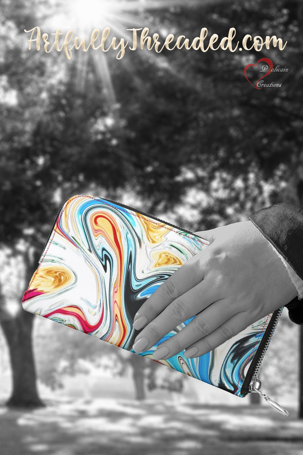 The Party Leather Zip Wallet / Purse