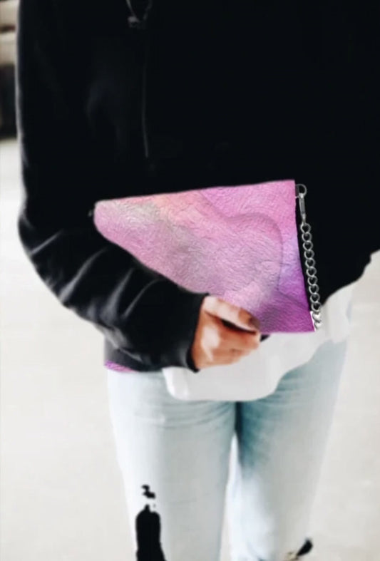 Peaceful Pinks Crossbody Bag With Detachable Chain