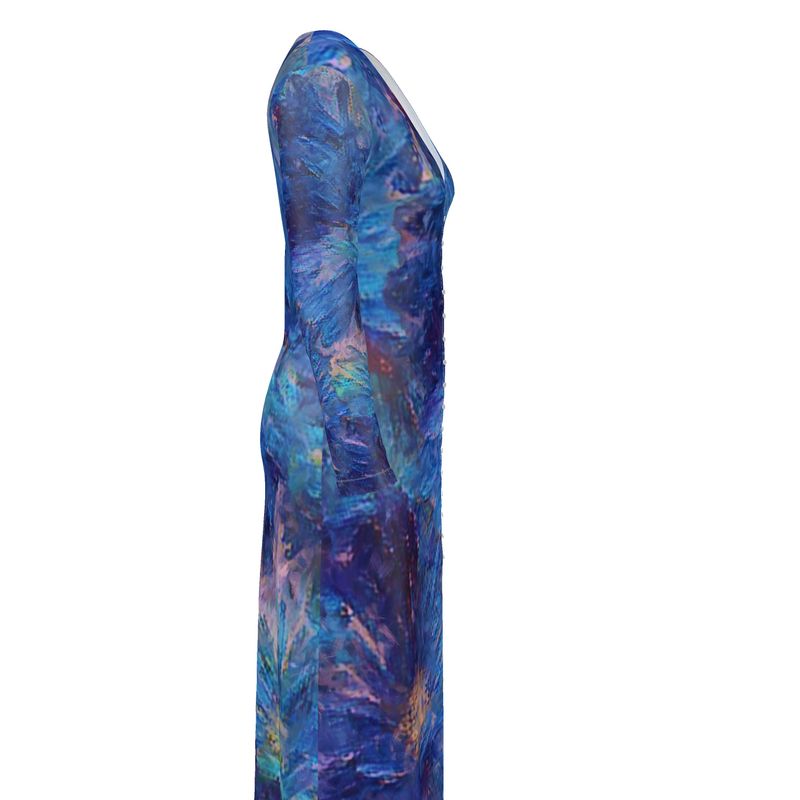 Beautiful Blues Long Cardigan / Button Dress