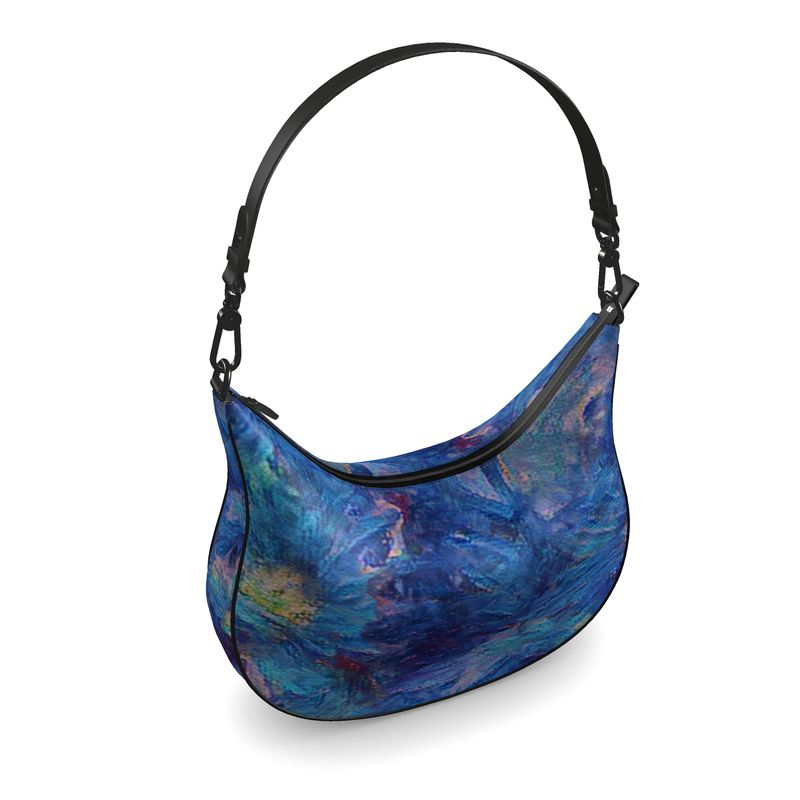Beautiful Blues Curve Hobo Bag