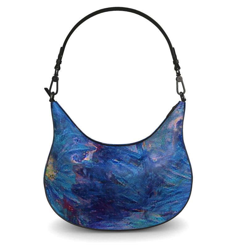 Beautiful Blues Curve Hobo Bag