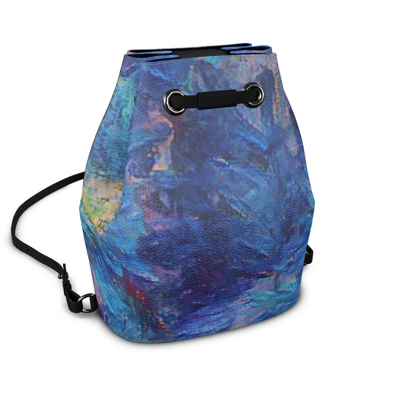 Beautiful Blues Bucket Backpack
