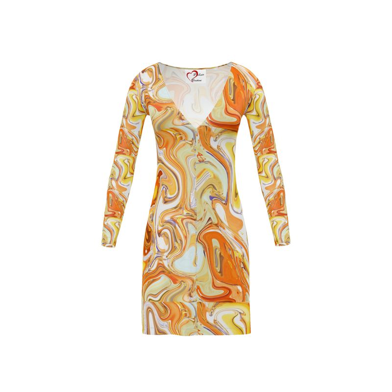 Coffee and Caramel Ladies Cardigan / Button Dress