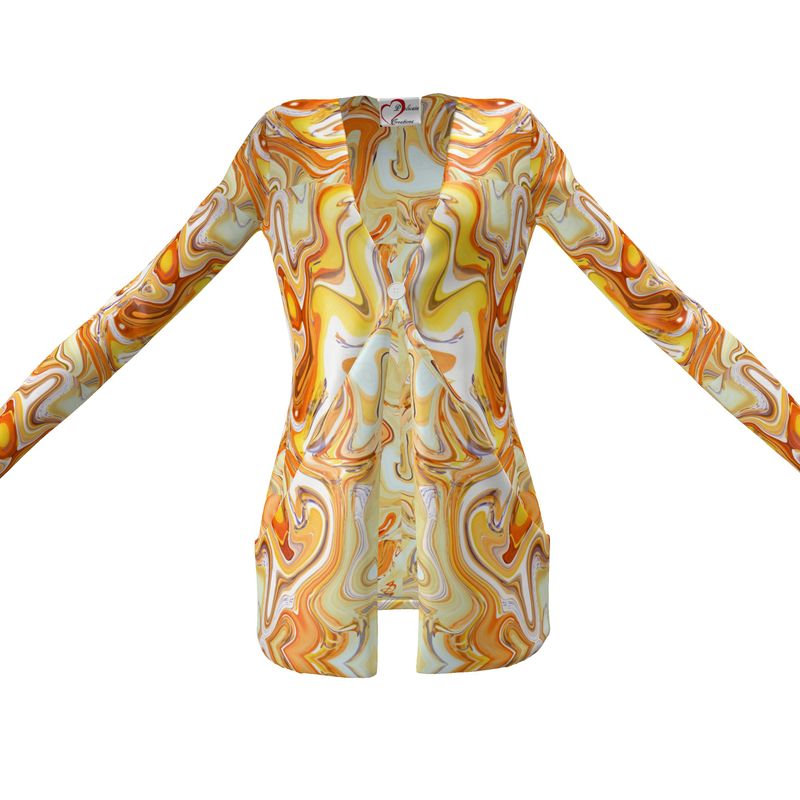 Coffee and Caramel Ladies Cardigan With Pockets