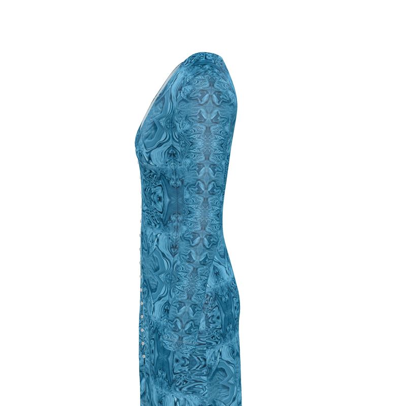 Blue Denim Design Ladies Cardigan / Button Dress