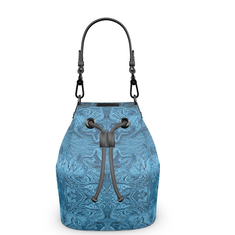 Blue Denim Design Bucket Bag