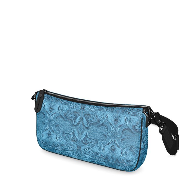 Blue Denim Design Baguette Bag