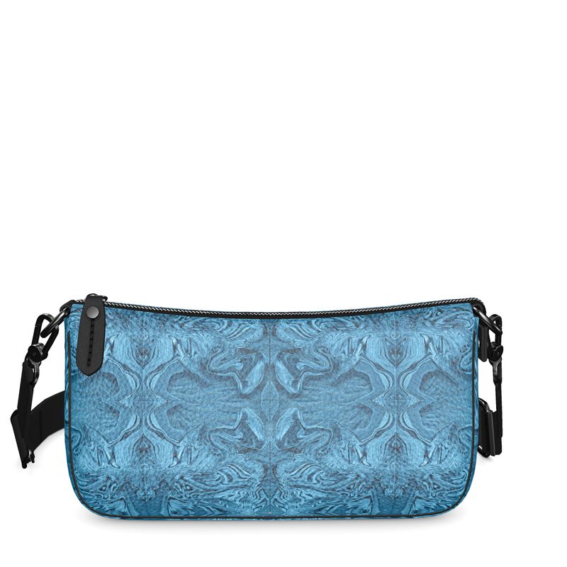 Blue Denim Design Baguette Bag