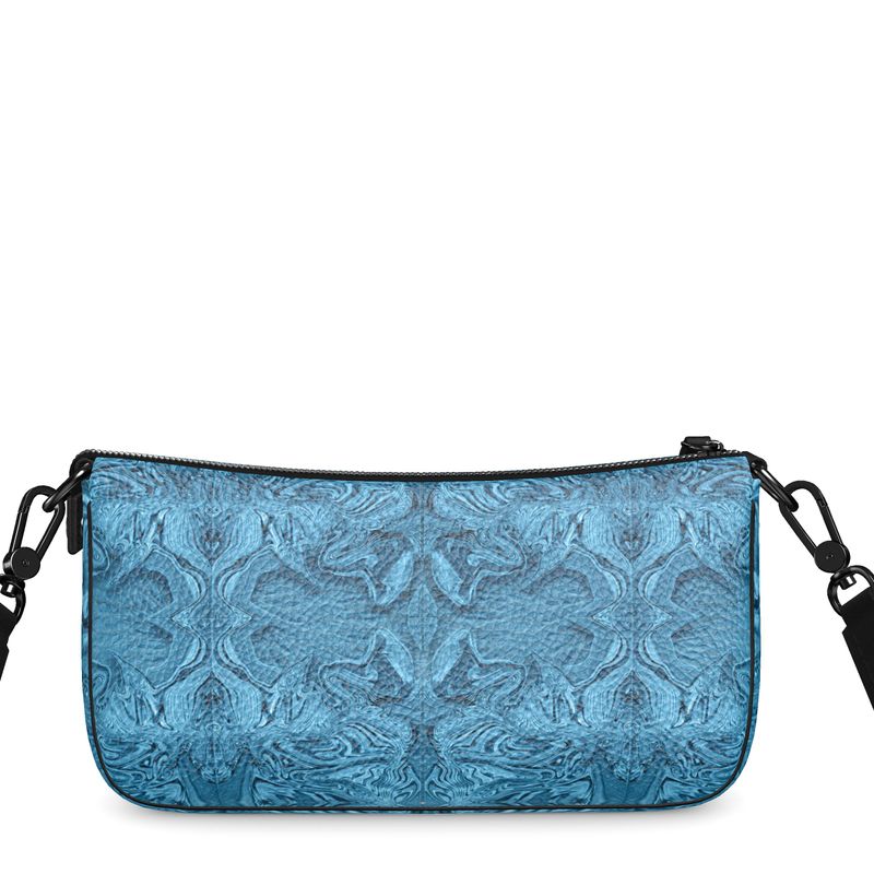 Blue Denim Design Baguette Bag