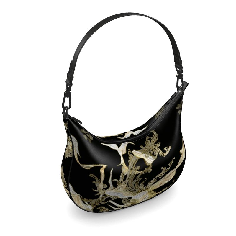 Golden Threads Curve Hobo Bag