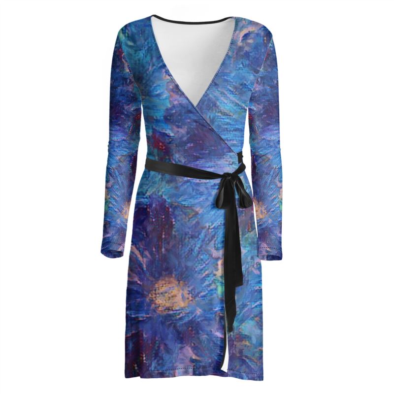 Beautiful Blues Wrap Dress