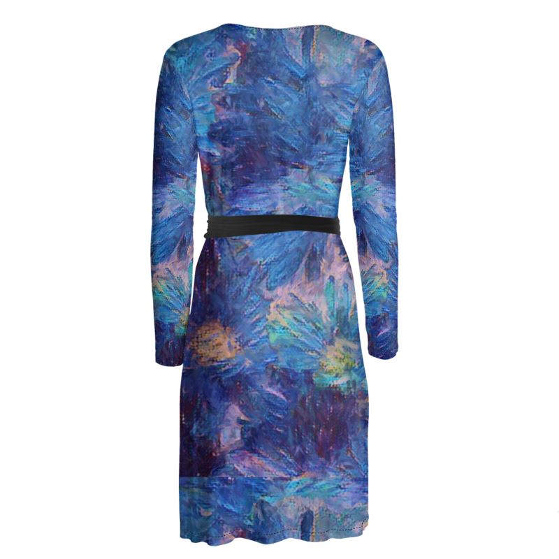 Beautiful Blues Wrap Dress