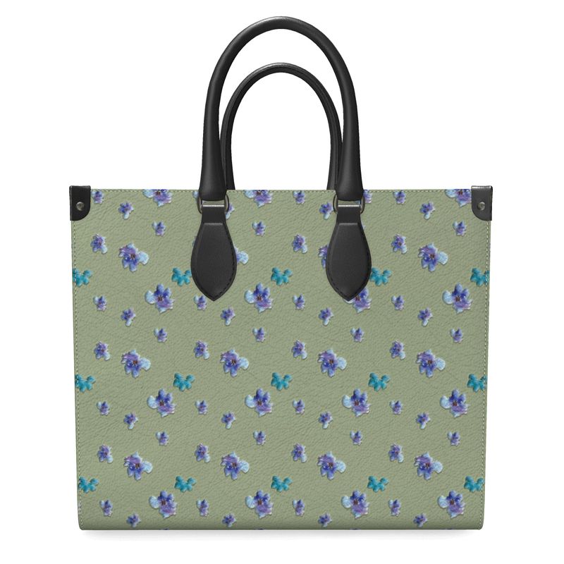 A Bit of Purple Leather Shopper Bag