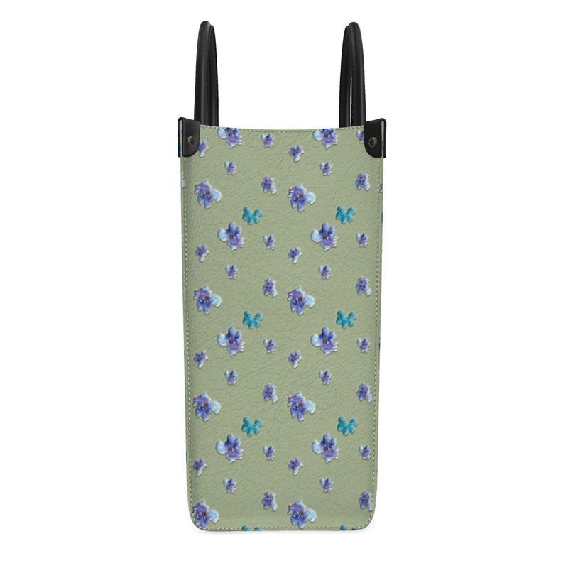 A Bit of Purple Leather Shopper Bag