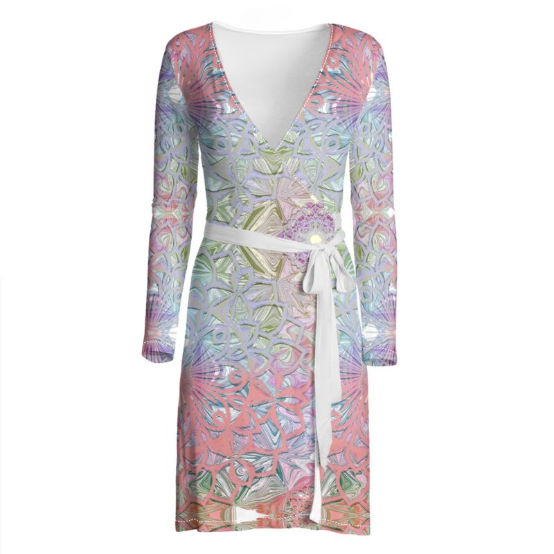 Pretty in Pastels Wrap Dress