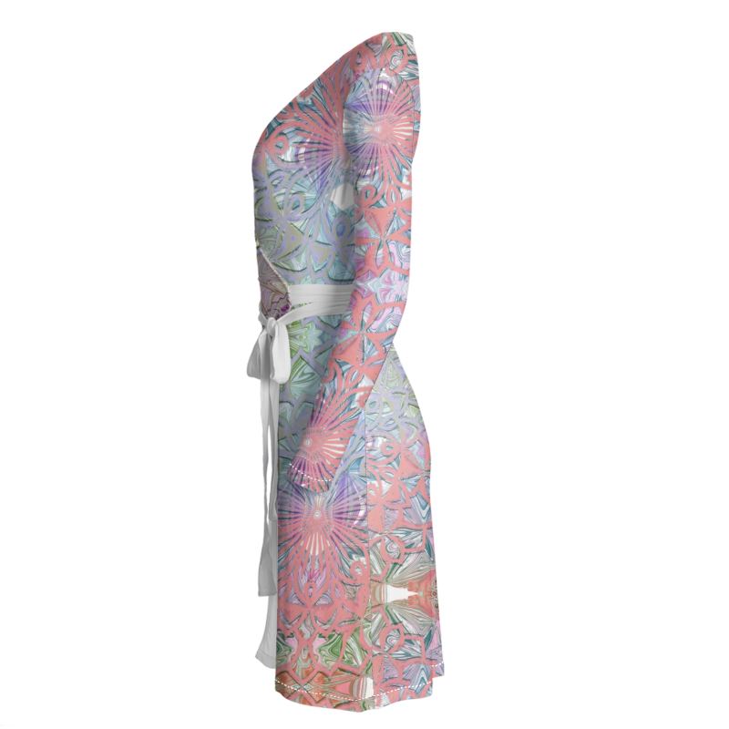 Pretty in Pastels Wrap Dress