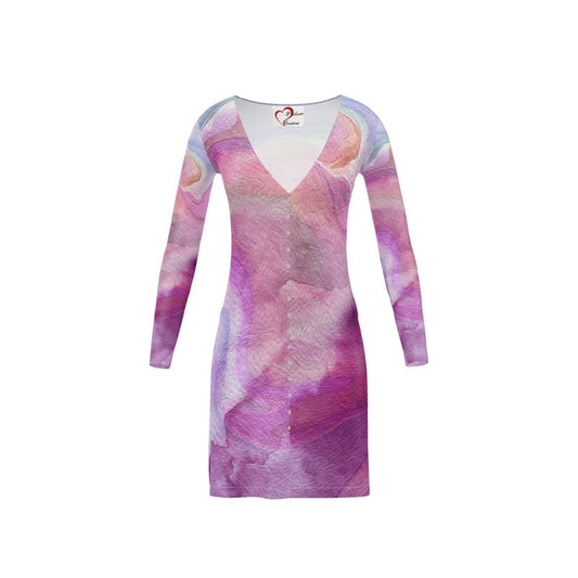 Peaceful Pinks Ladies Cardigan / Button Dress
