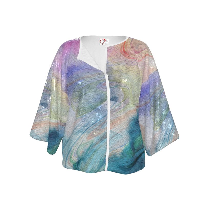 Peaceful Teals Kimono Jacket / Blazer