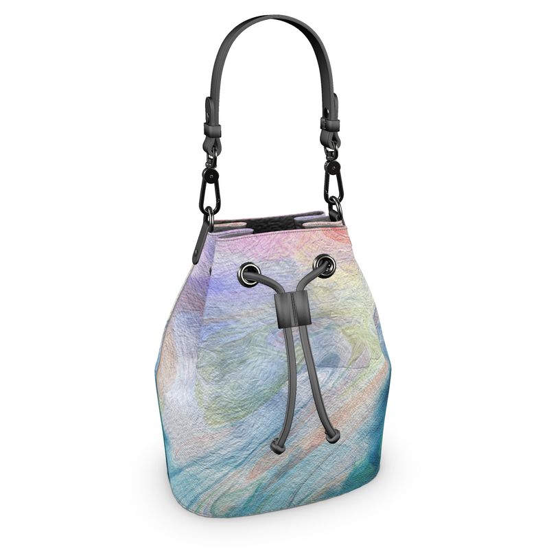 Peaceful Teals Bucket Bag