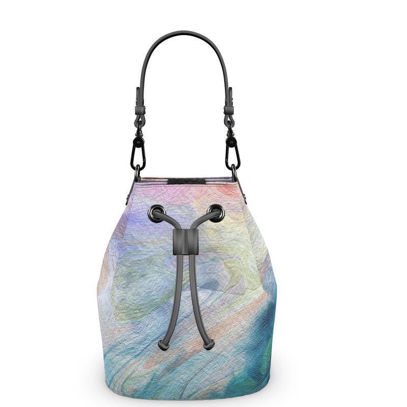 Peaceful Teals Bucket Bag