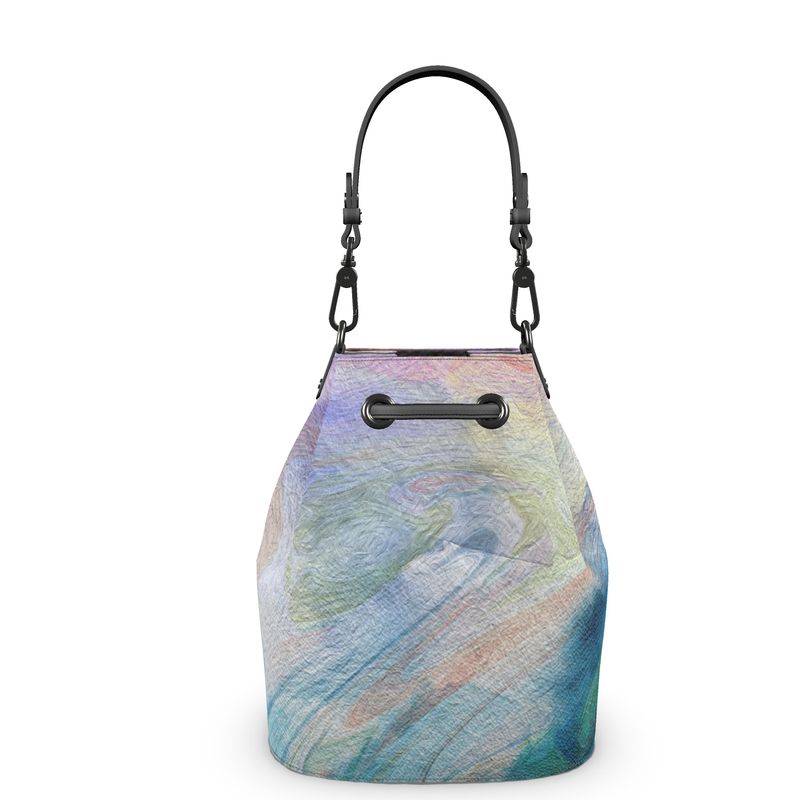 Peaceful Teals Bucket Bag