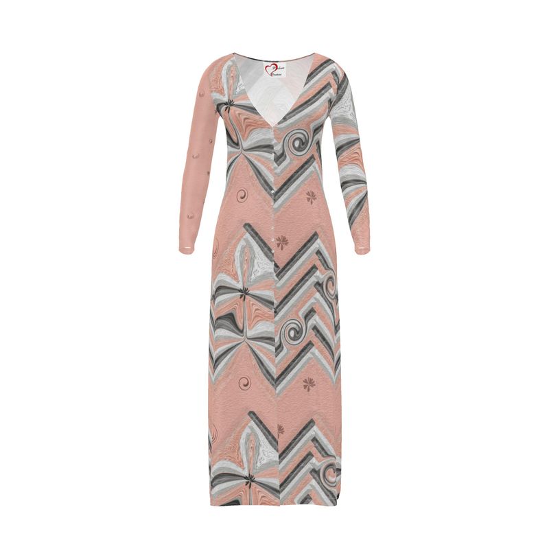 Herringbone with a Twist Long Cardigan / Button Dress