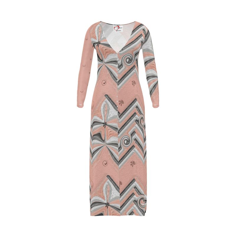 Herringbone with a Twist Long Cardigan / Button Dress