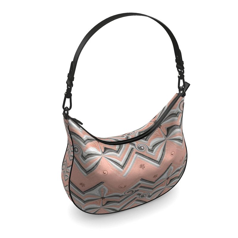 Herringbone with a Twist Curve Hobo Bag
