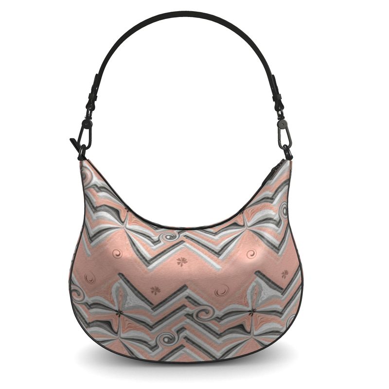 Herringbone with a Twist Curve Hobo Bag