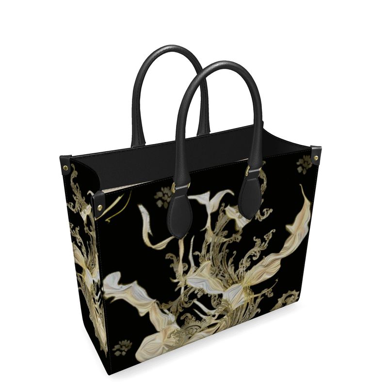 Golden Threads Leather Shopper Bag