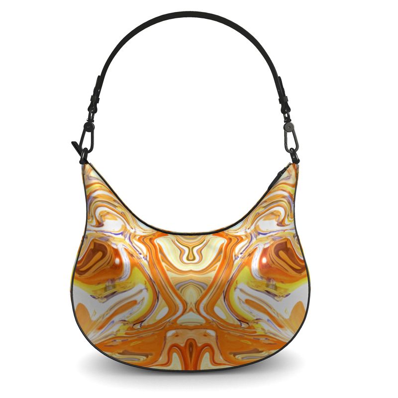 Coffee and Caramel Curve Hobo Bag