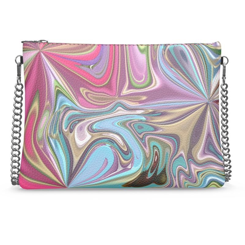 60s Time Travel Crossbody Bag With Removable Chain