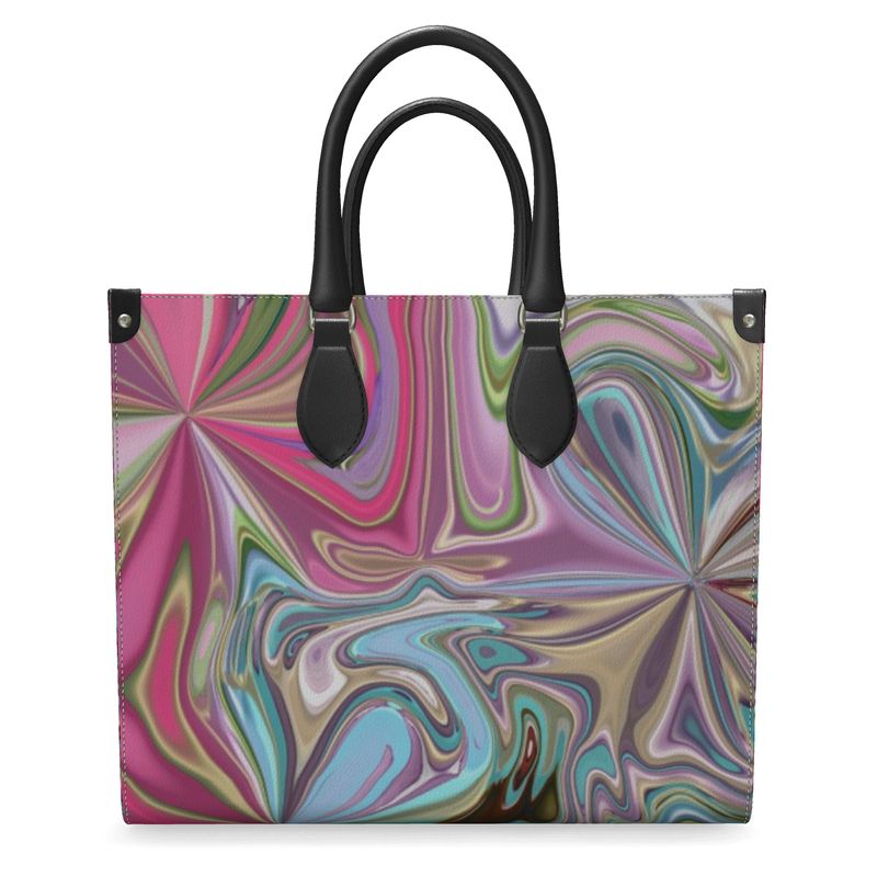 60s Time Travel Leather Shopping Bag