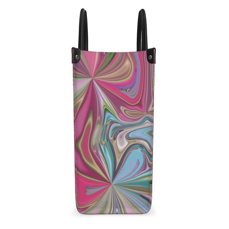 60s Time Travel Leather Shopping Bag