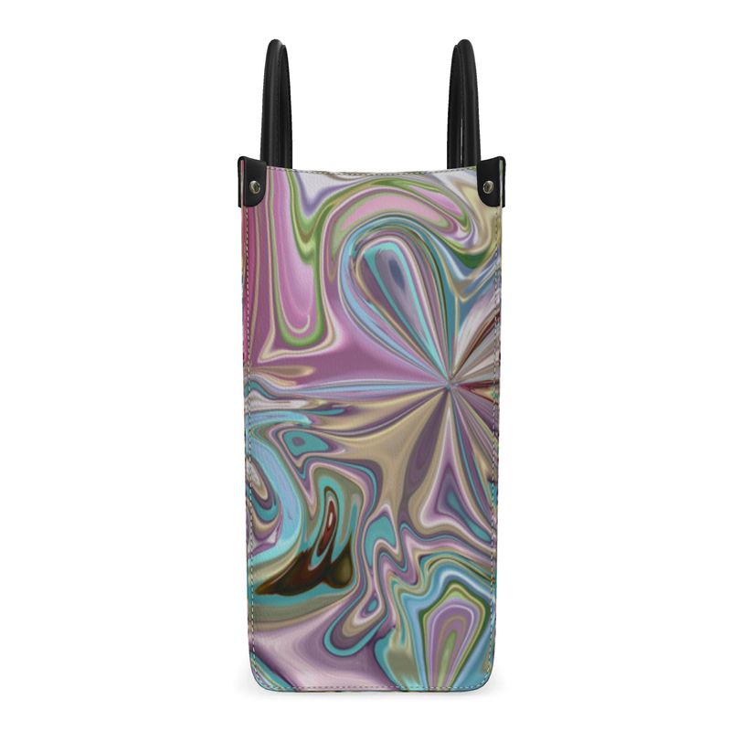 60s Time Travel Leather Shopping Bag