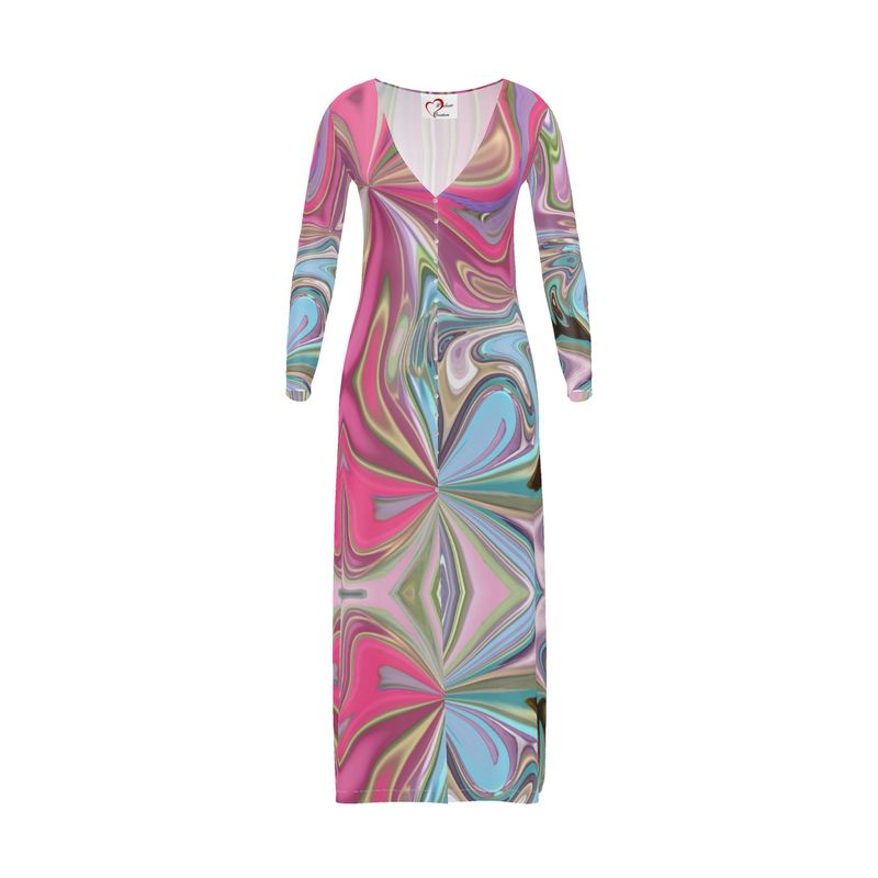 60s Time Travel Ladies Cardigan / Button Dress