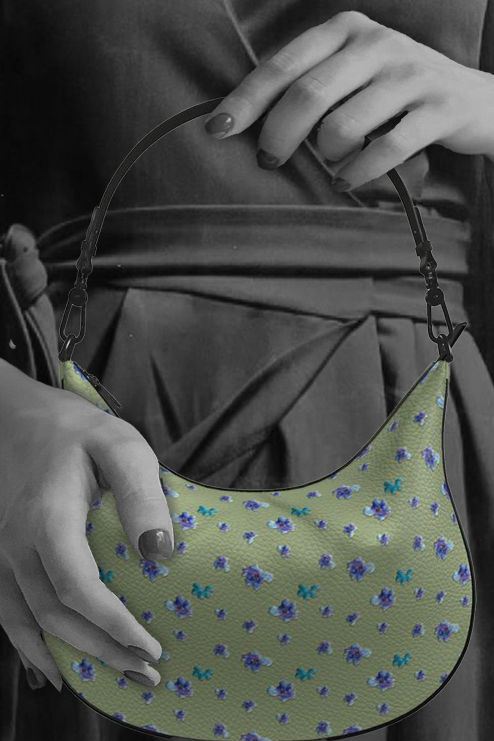 A Bit of Purple Curve Hobo Bag