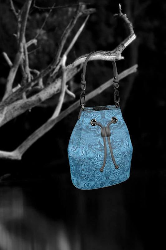 Blue Denim Design Bucket Bag