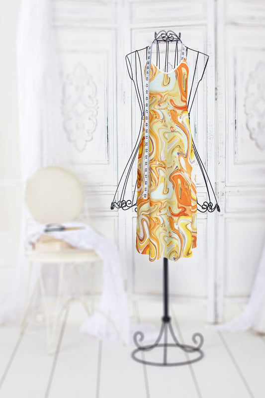 Coffee and Caramel Slip Dress