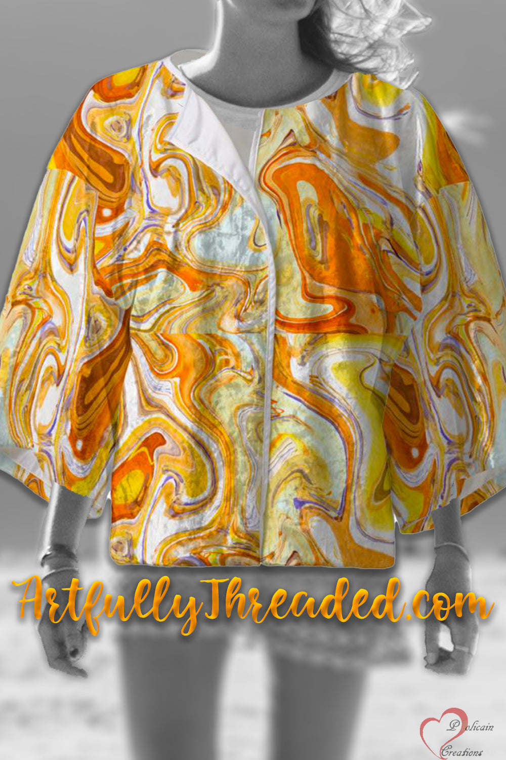 Coffee and Caramel Kimono Jacket / Blazer