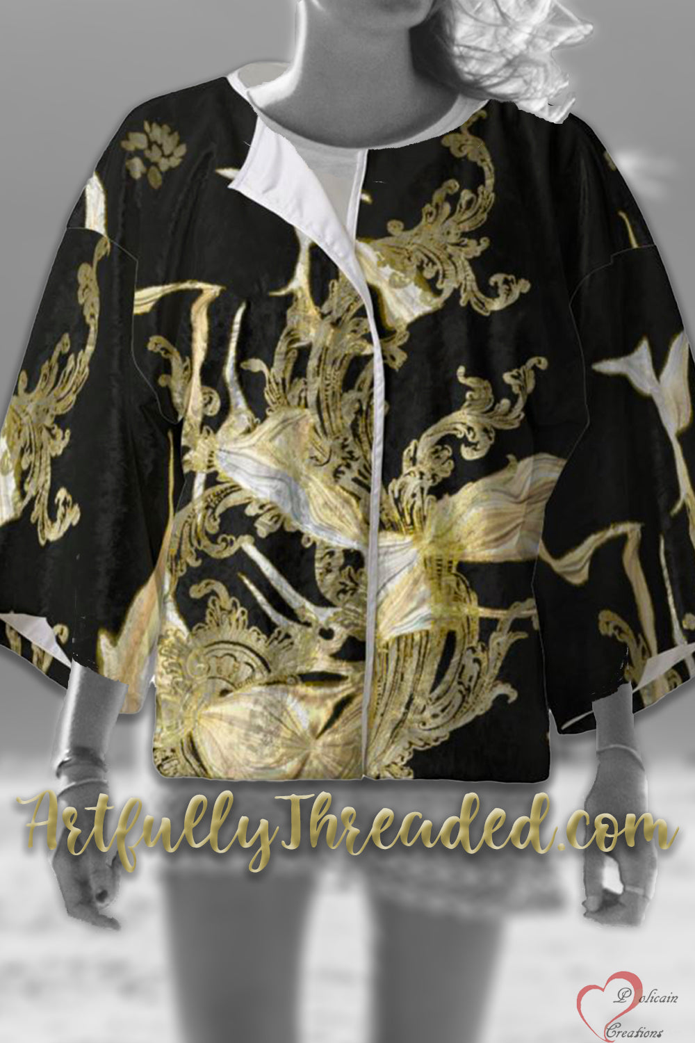 Golden Threads Kimono Blazer / Jacket