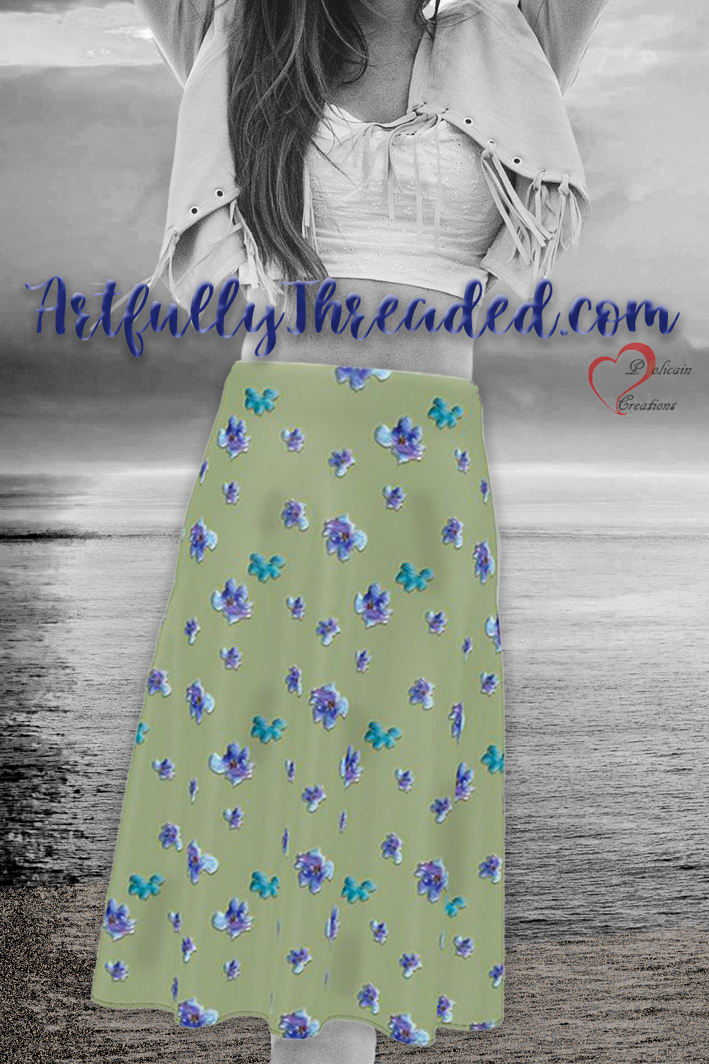 A Bit of Purple Midi Skirt