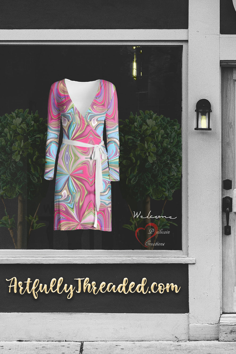 60s Time Travel Wrap Dress